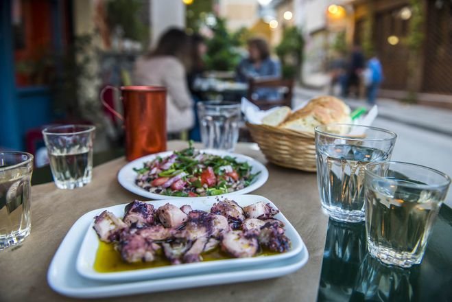 athens food tour octopus